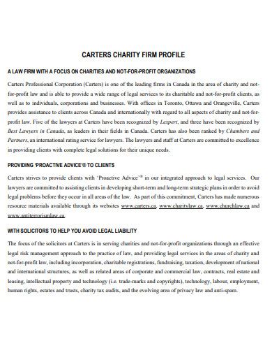 Charity Profiles .